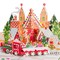 Paper Love 3D Christmas Pop Up Card - Festive Gingerbread Village & Train, Perfect for Holiday Greeting - 5" x 7" Cover